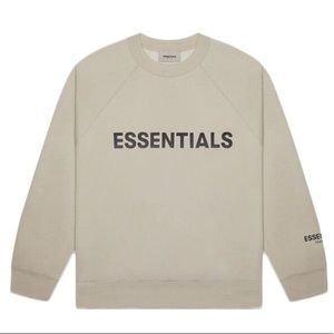 ESSENTIALS FEAR OF GOD 3D Crewneck in Tan